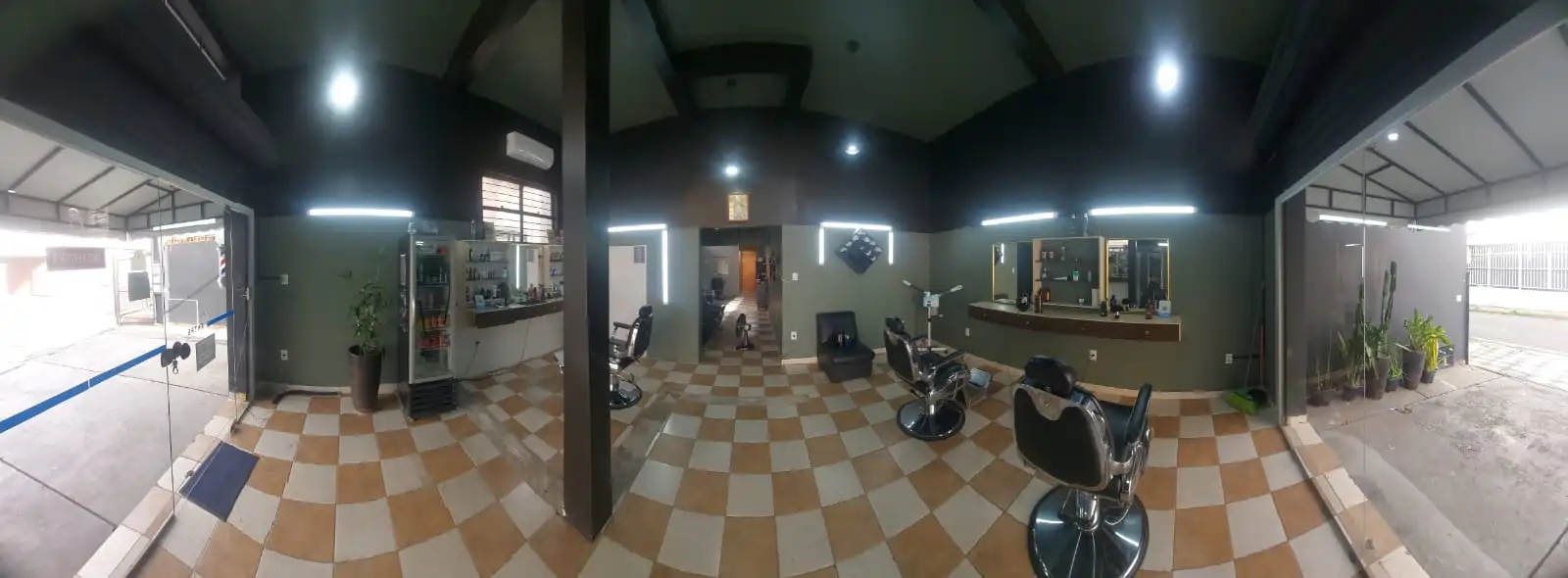 Panorâmica da barbearia